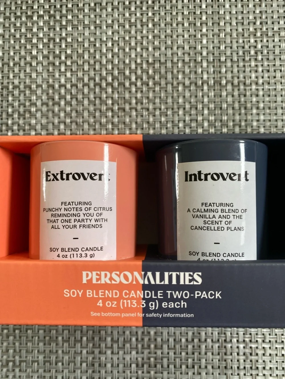Target 2pk 4oz Glass Introvert and Extrovert Jar Candle Gift Set Room Essential
